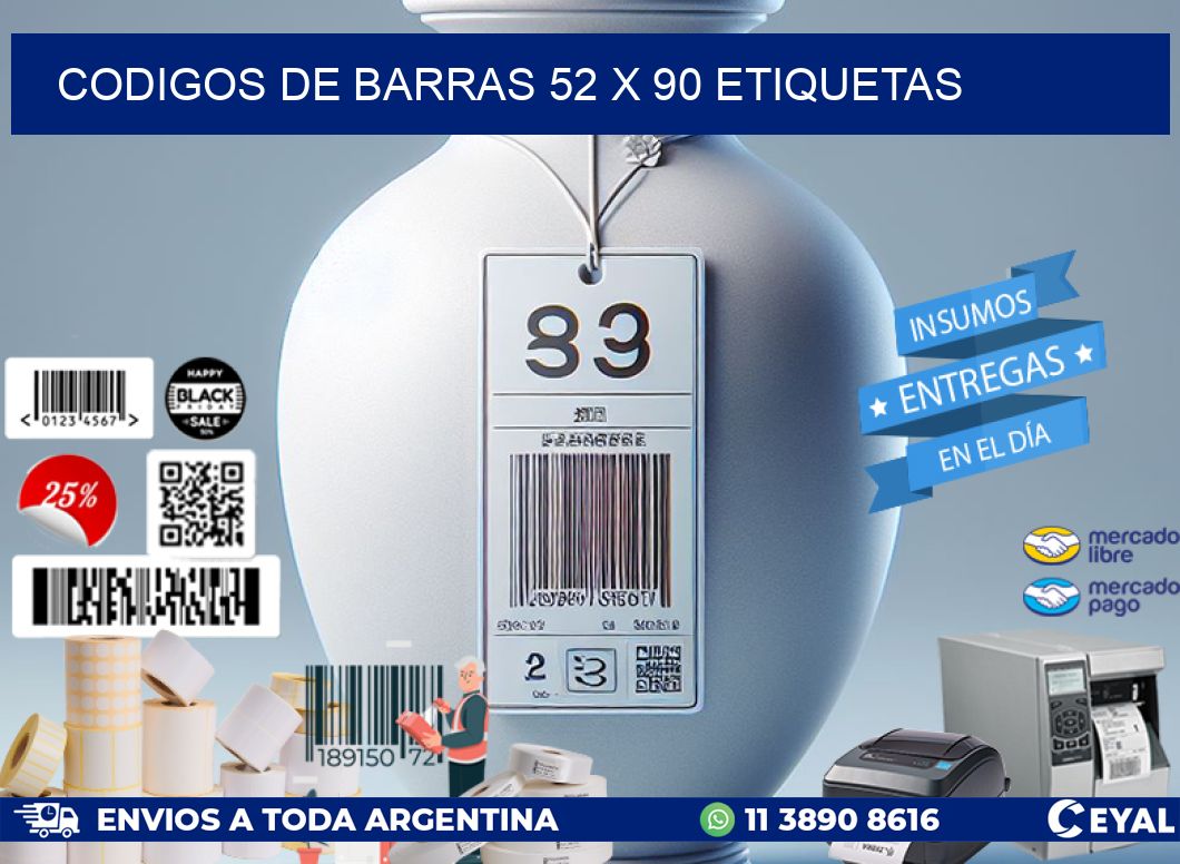 codigos de barras 52 x 90 etiquetas