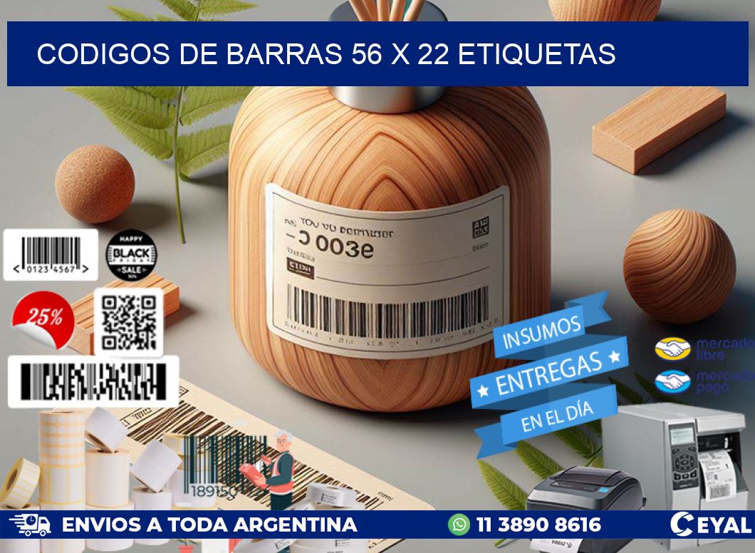 codigos de barras 56 x 22 etiquetas