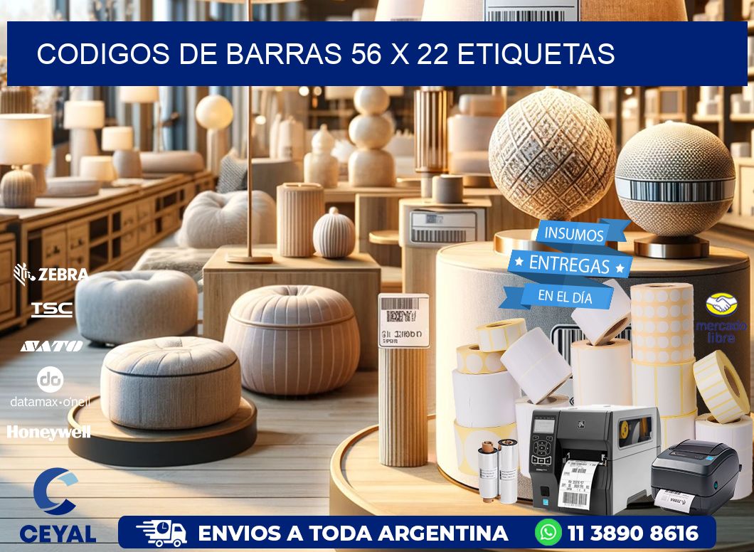 codigos de barras 56 x 22 etiquetas