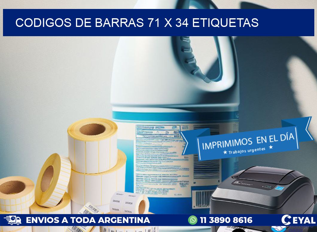 codigos de barras 71 x 34 etiquetas