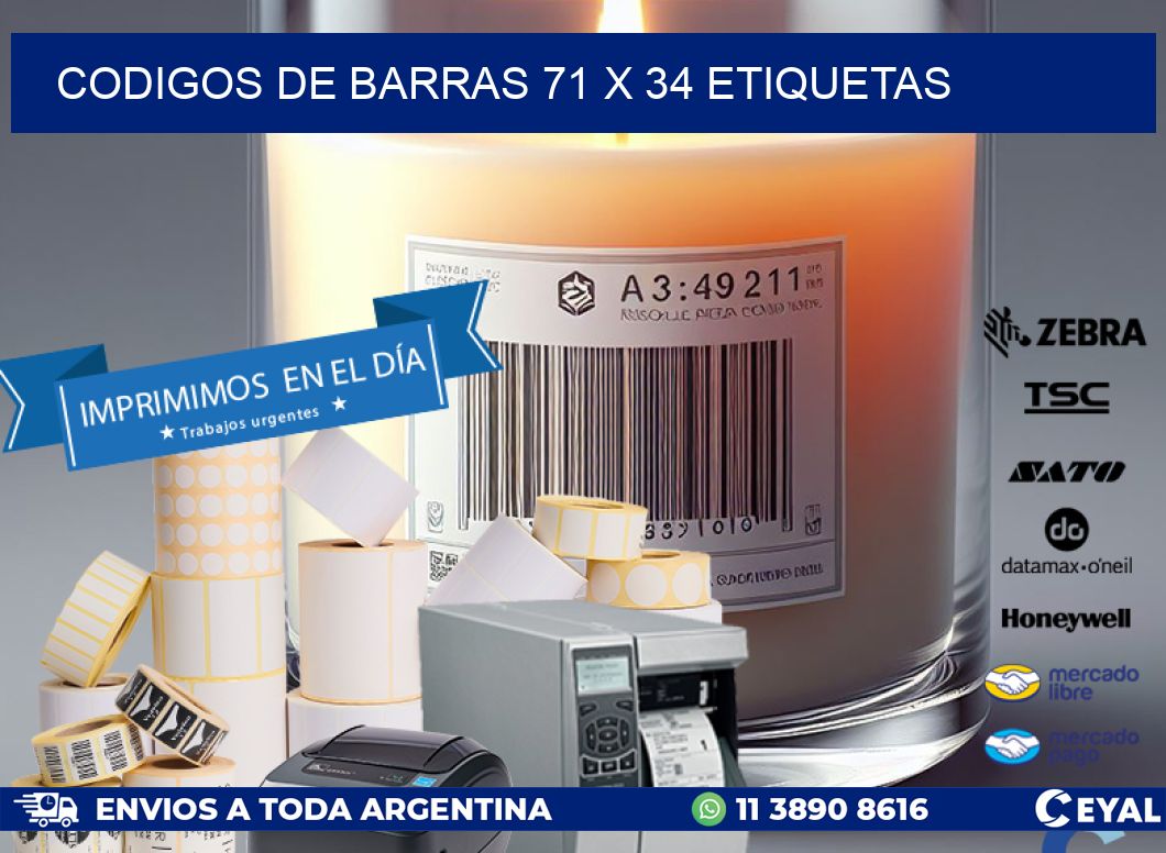 codigos de barras 71 x 34 etiquetas