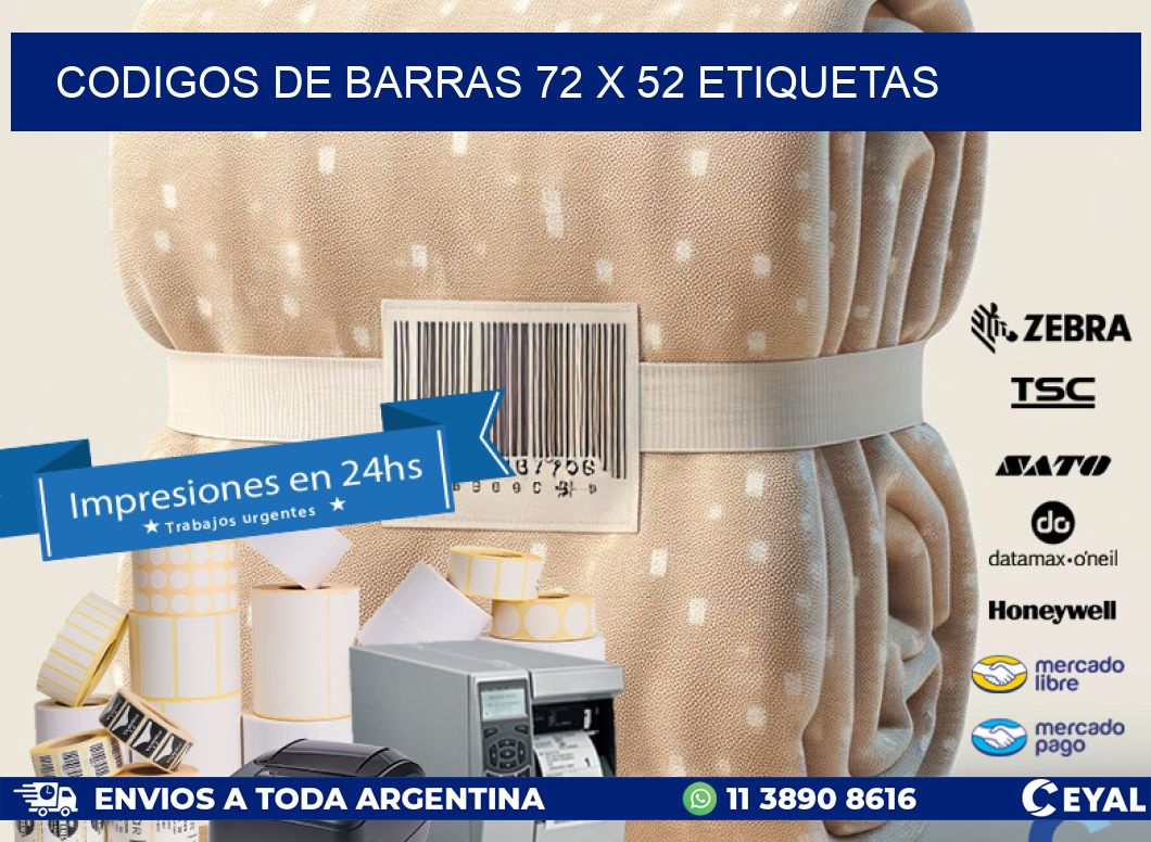 codigos de barras 72 x 52 etiquetas