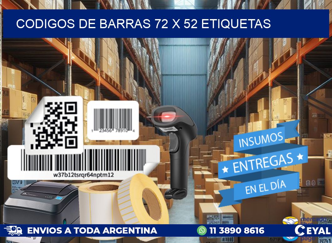 codigos de barras 72 x 52 etiquetas