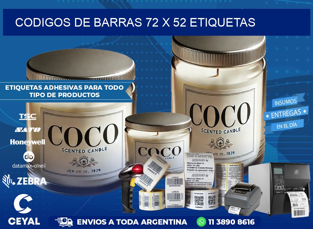 codigos de barras 72 x 52 etiquetas