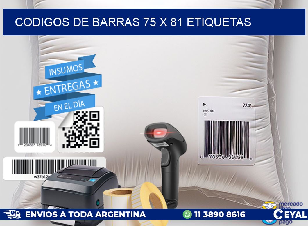 codigos de barras 75 x 81 etiquetas