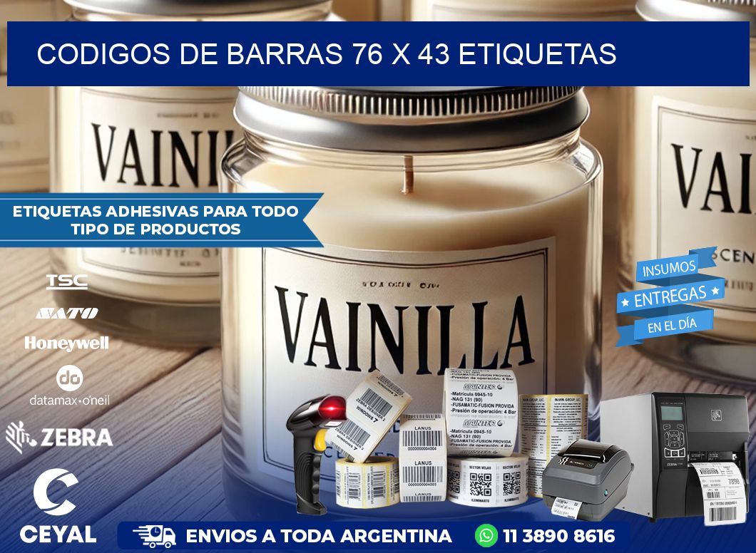 codigos de barras 76 x 43 etiquetas
