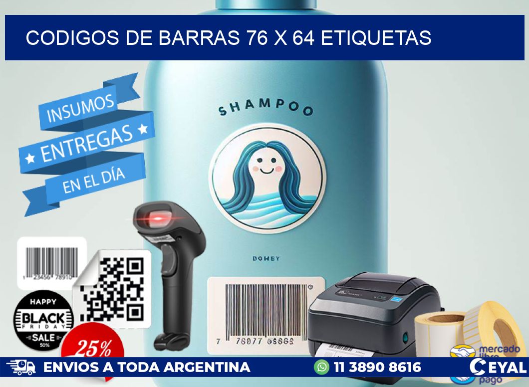 codigos de barras 76 x 64 etiquetas
