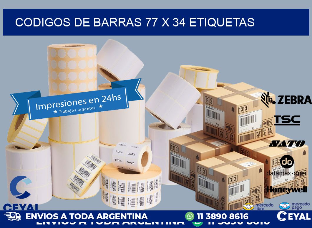 codigos de barras 77 x 34 etiquetas