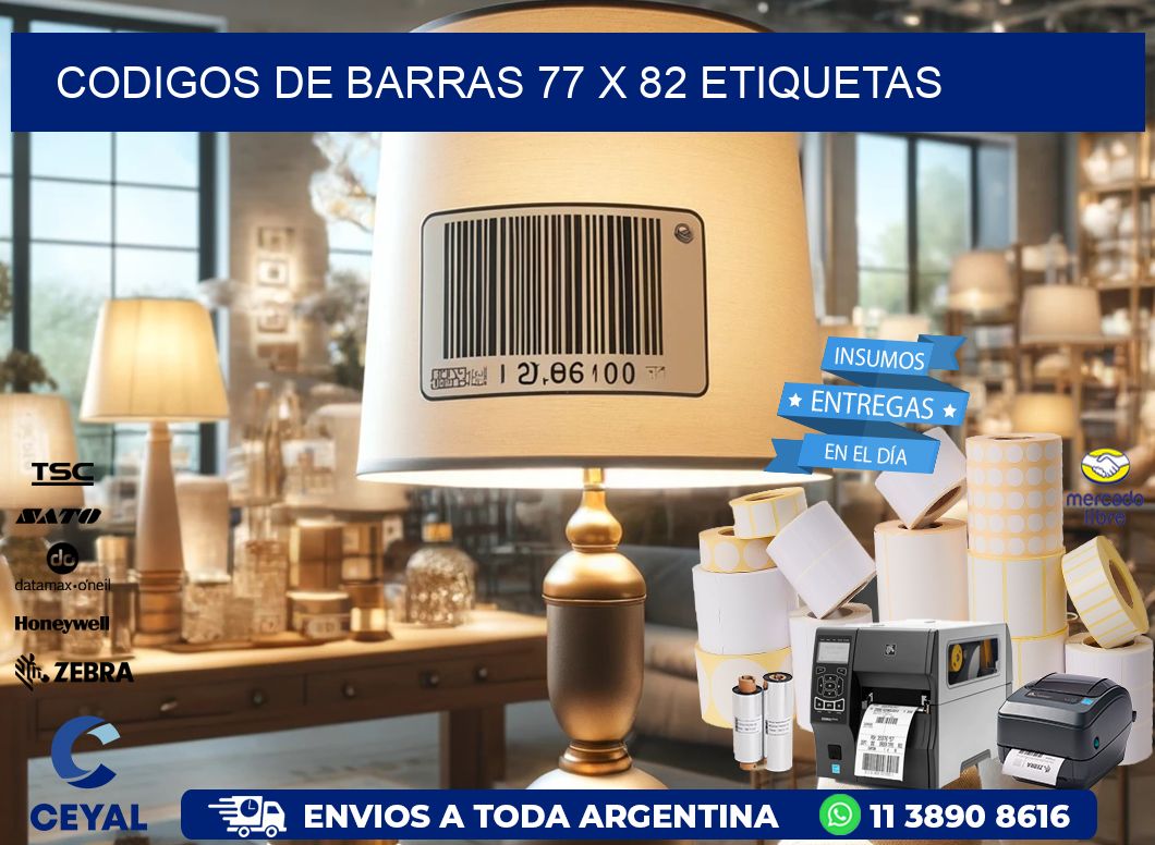 codigos de barras 77 x 82 etiquetas