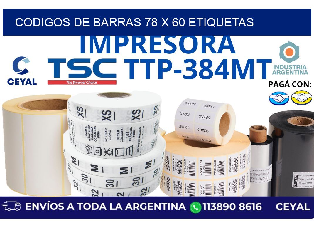 codigos de barras 78 x 60 etiquetas