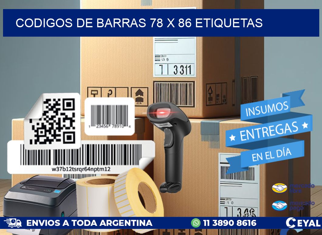 codigos de barras 78 x 86 etiquetas