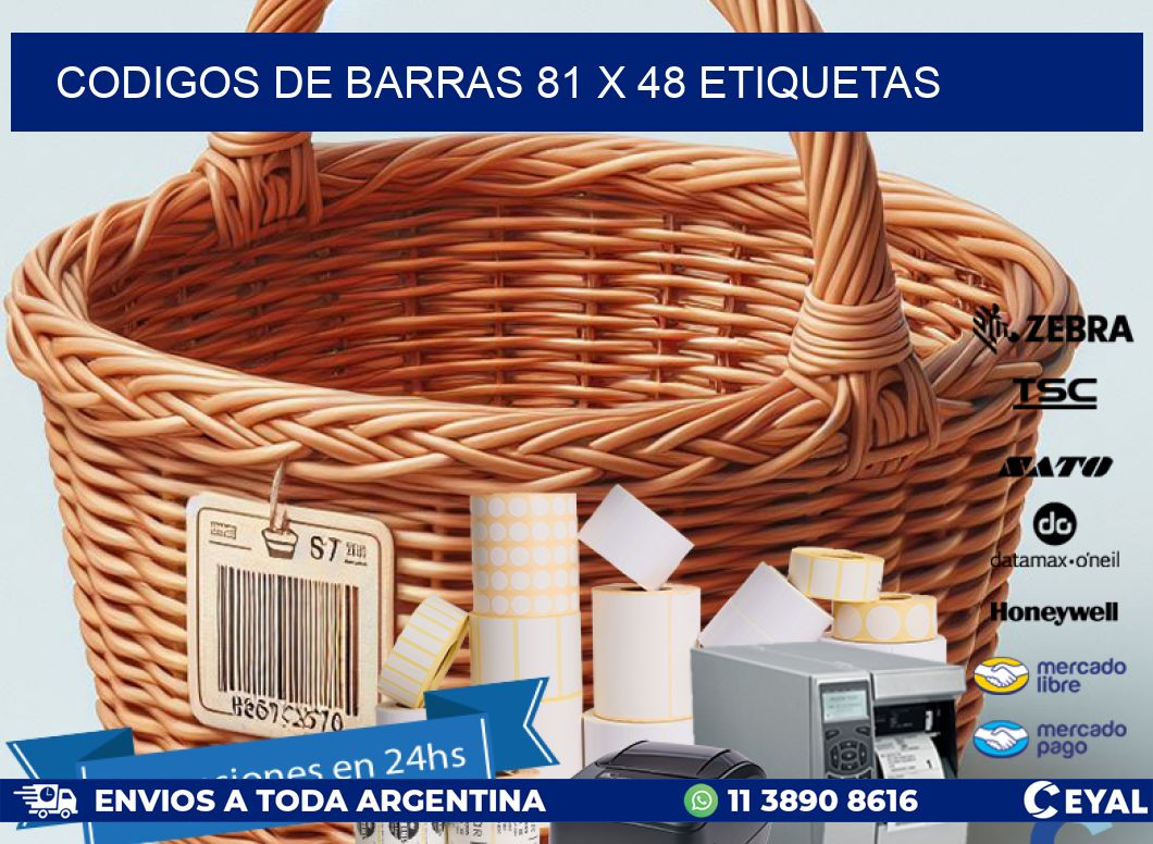 codigos de barras 81 x 48 etiquetas