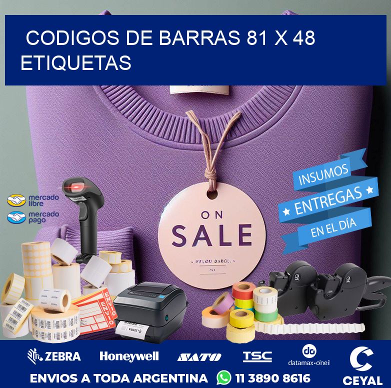 codigos de barras 81 x 48 etiquetas
