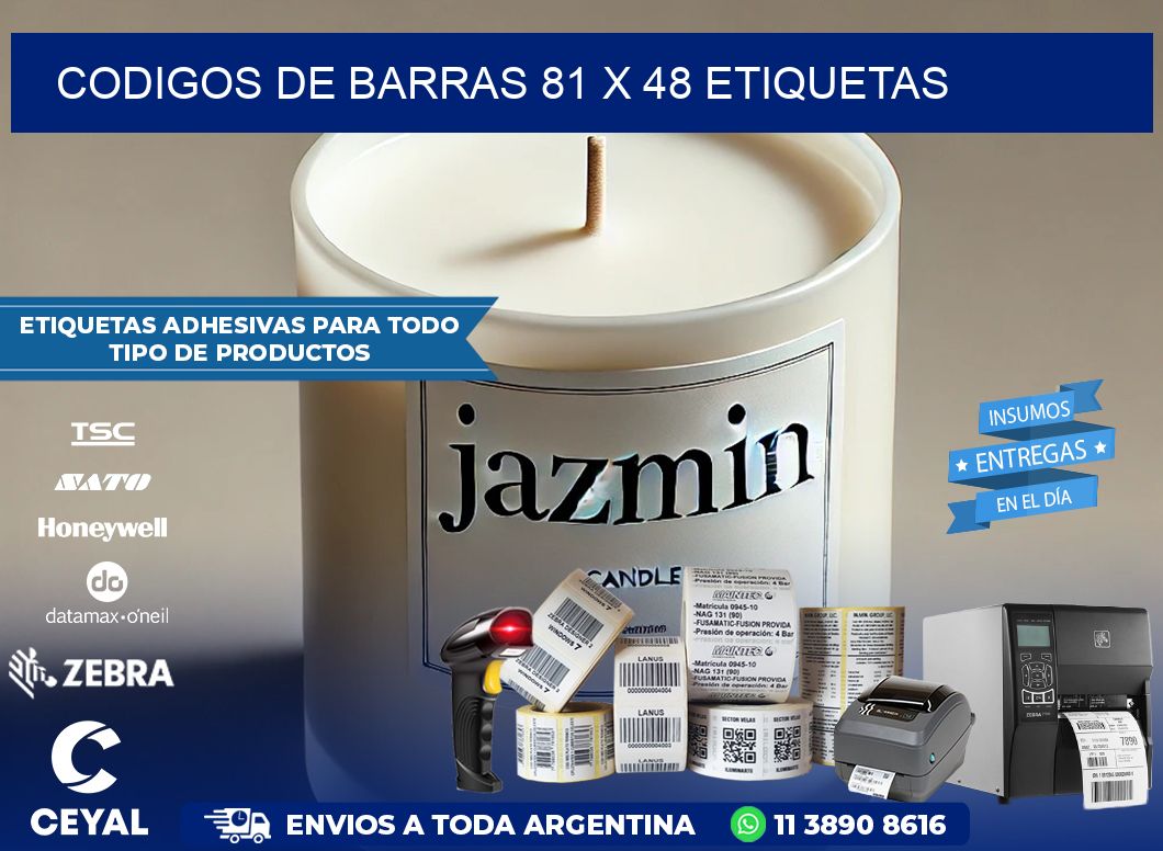 codigos de barras 81 x 48 etiquetas