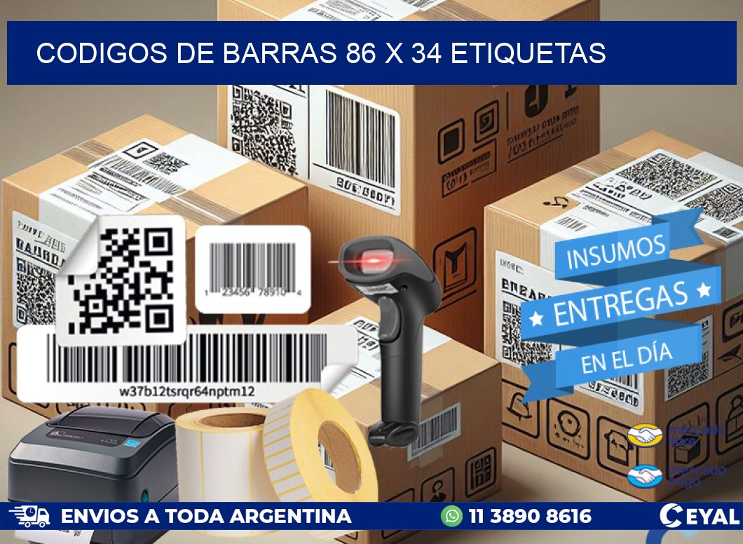 codigos de barras 86 x 34 etiquetas