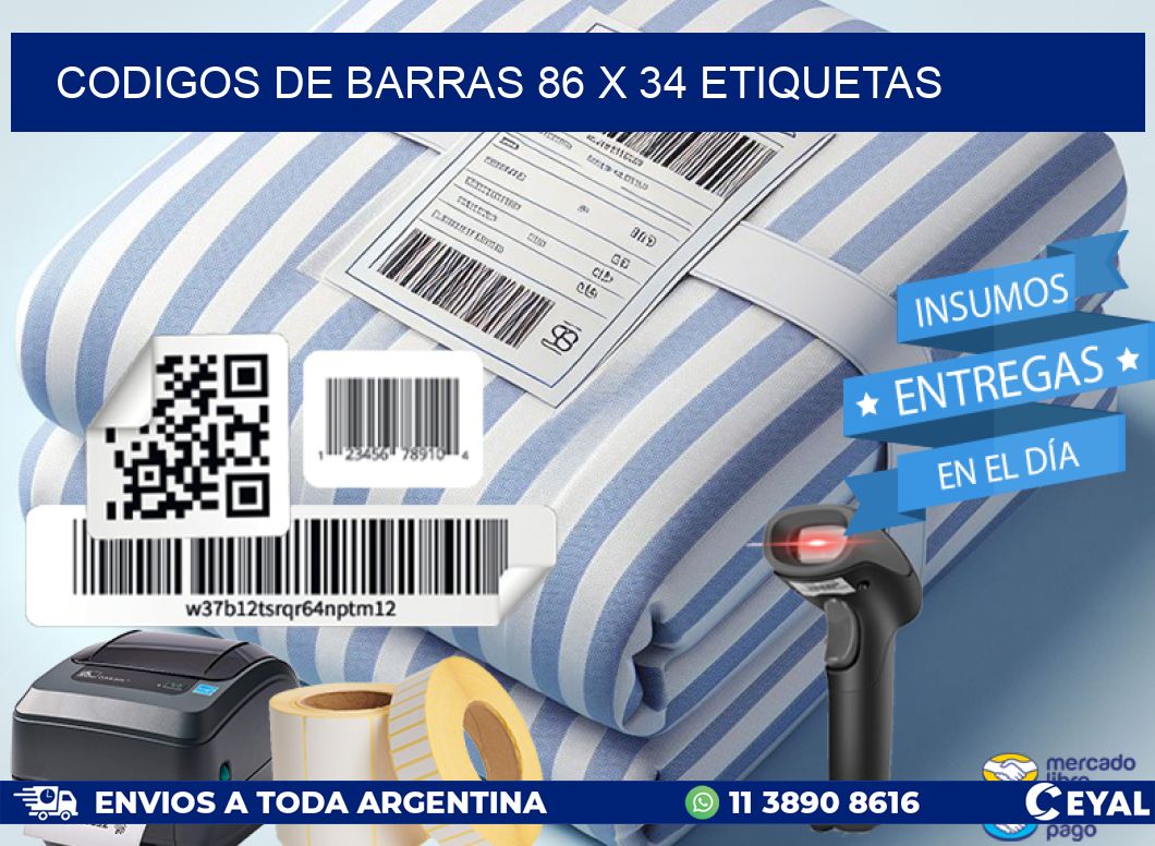 codigos de barras 86 x 34 etiquetas