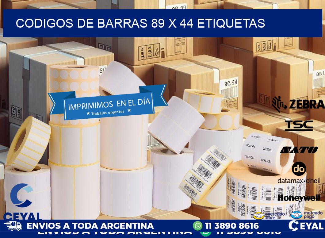 codigos de barras 89 x 44 etiquetas