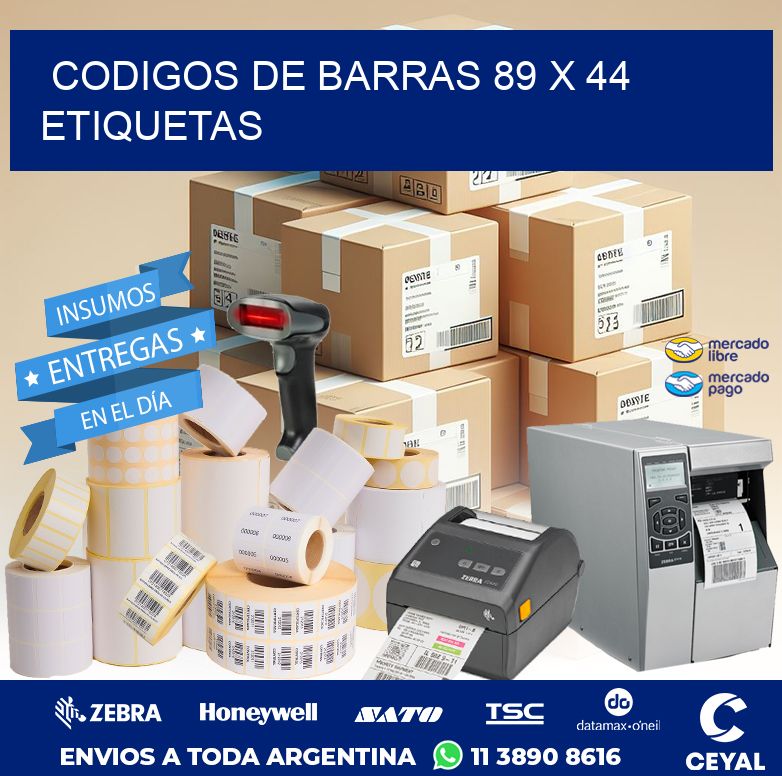 codigos de barras 89 x 44 etiquetas