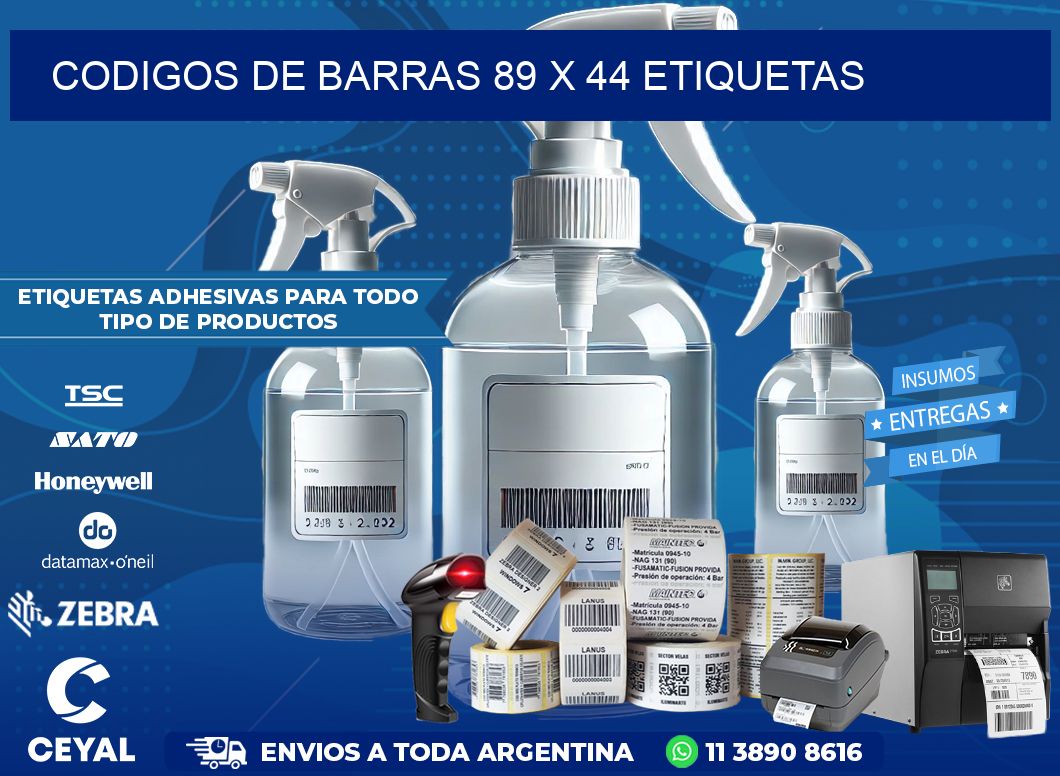 codigos de barras 89 x 44 etiquetas