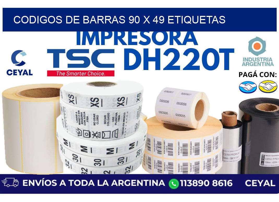 codigos de barras 90 x 49 etiquetas
