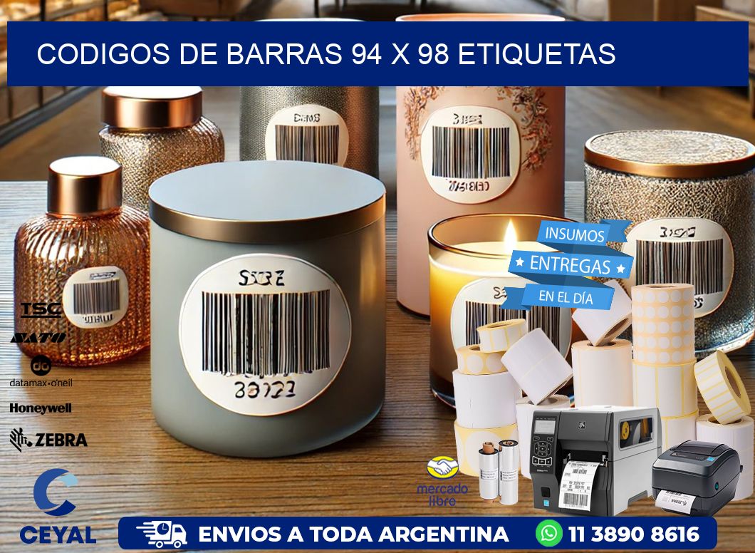 codigos de barras 94 x 98 etiquetas