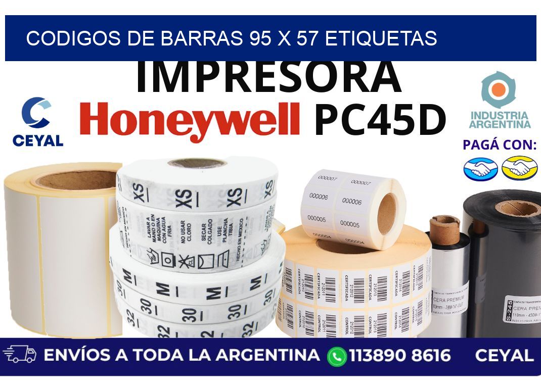 codigos de barras 95 x 57 etiquetas