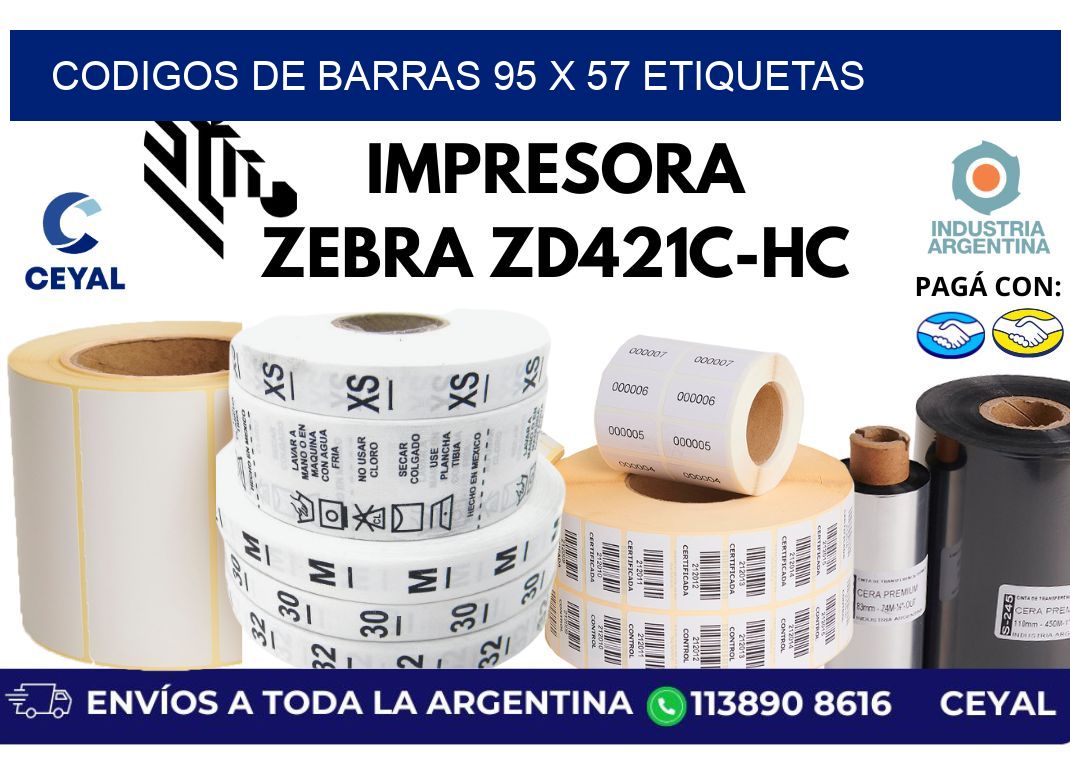 codigos de barras 95 x 57 etiquetas