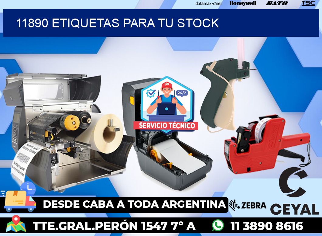 11890 etiquetas para tu stock