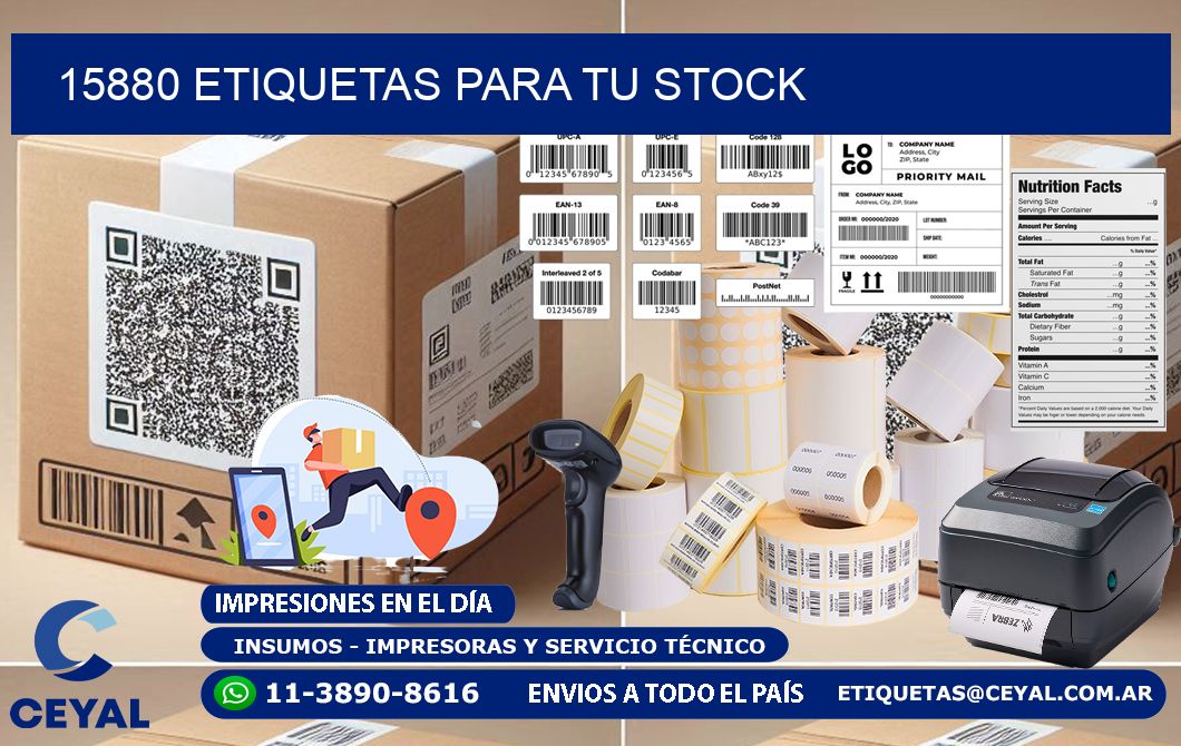 15880 etiquetas para tu stock