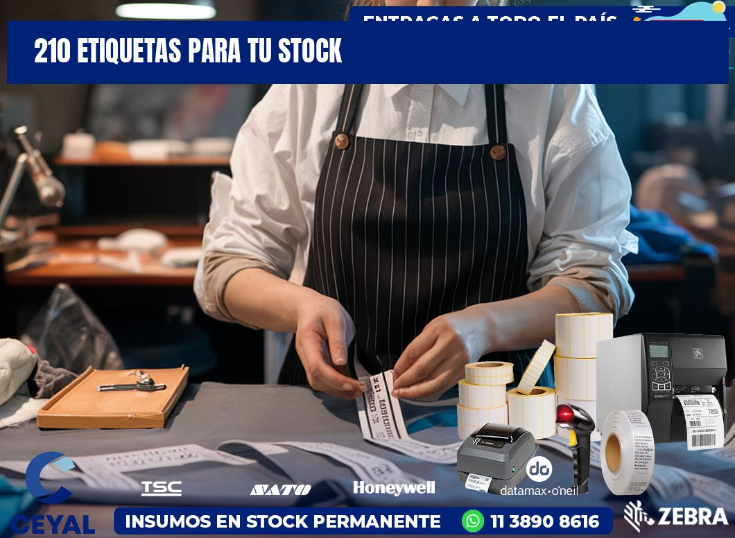 210 etiquetas para tu stock