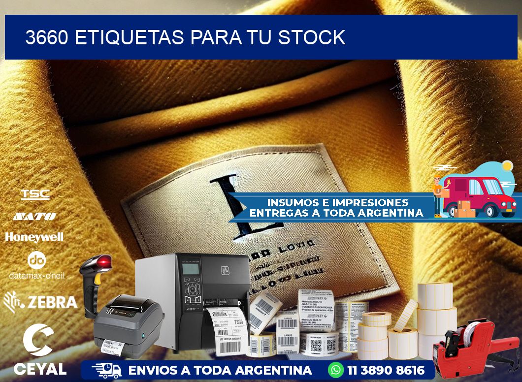3660 etiquetas para tu stock