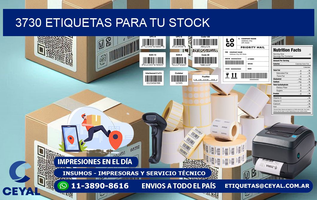 3730 etiquetas para tu stock