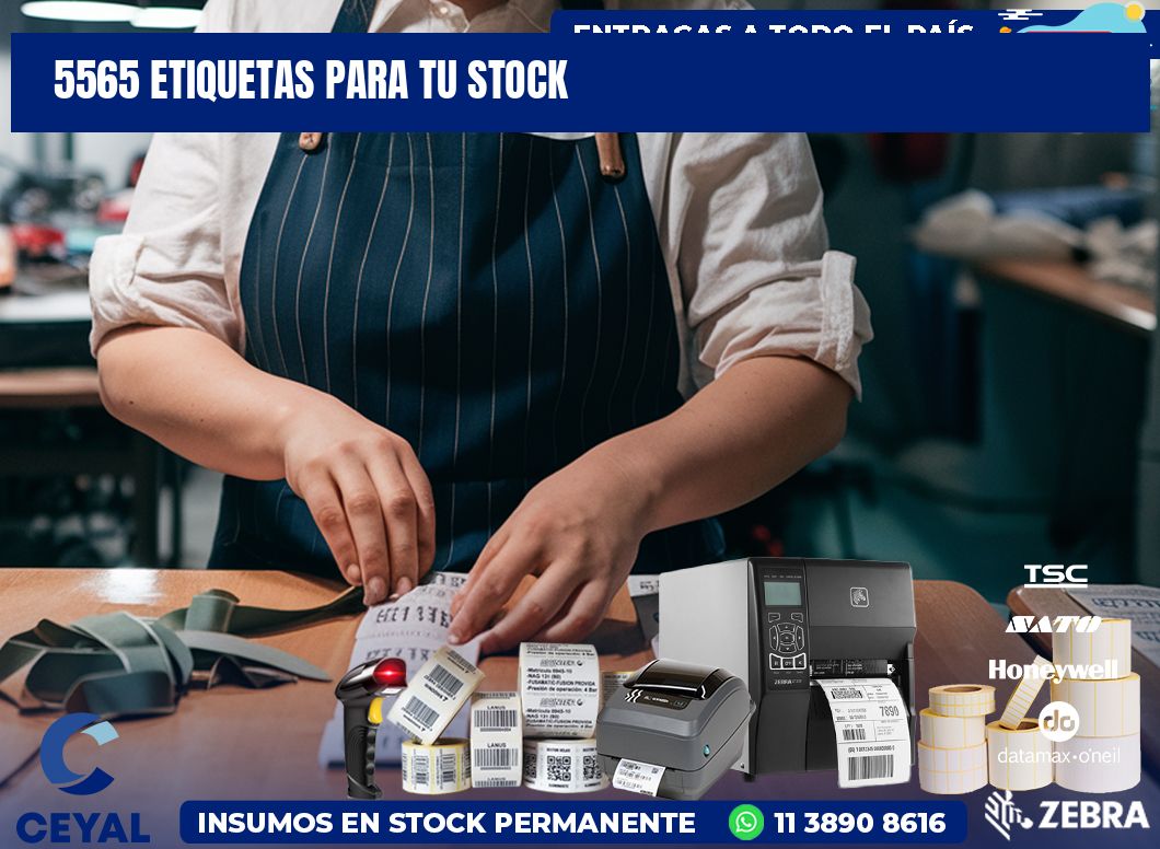 5565 etiquetas para tu stock