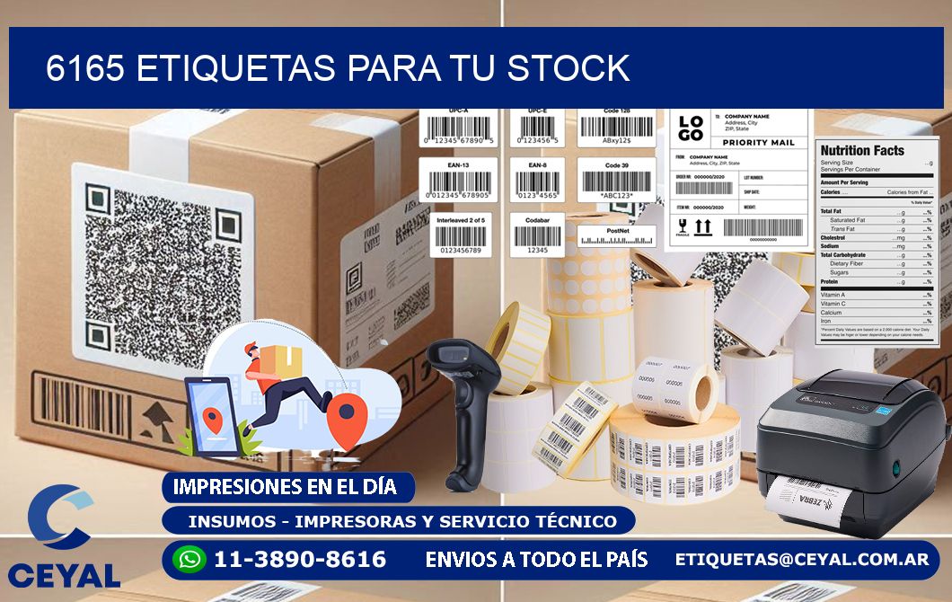 6165 etiquetas para tu stock