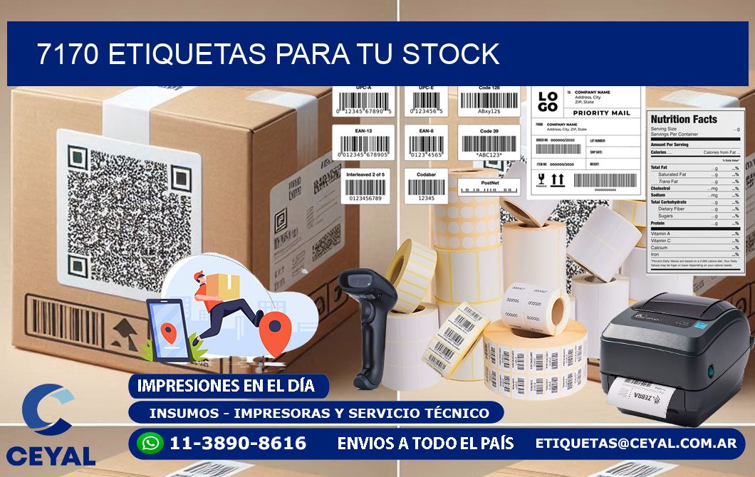 7170 etiquetas para tu stock