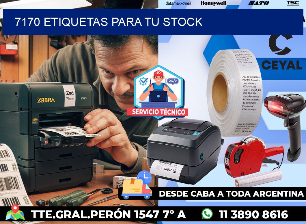 7170 etiquetas para tu stock