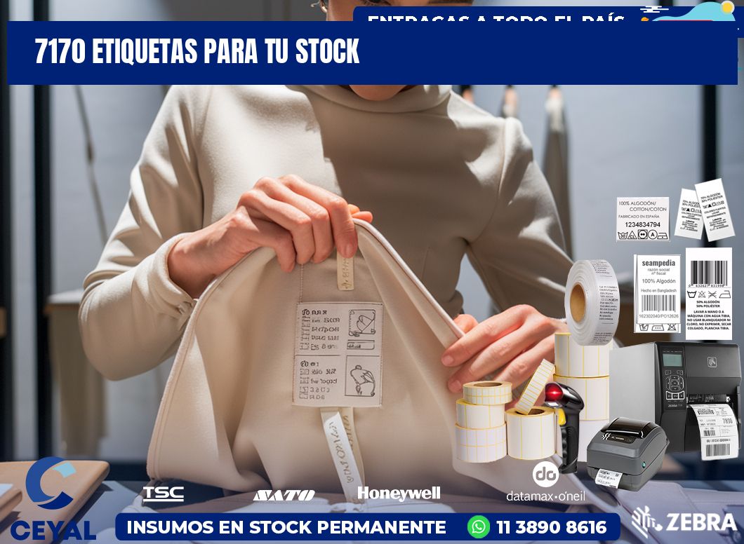 7170 etiquetas para tu stock