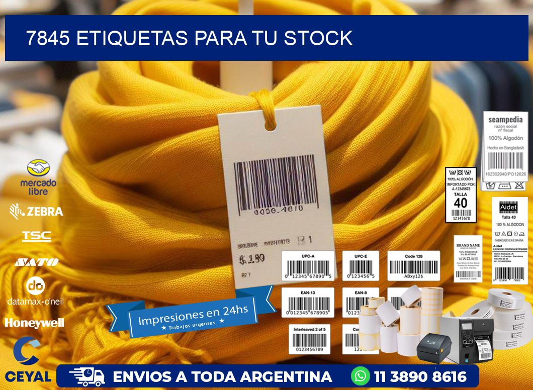 7845 etiquetas para tu stock