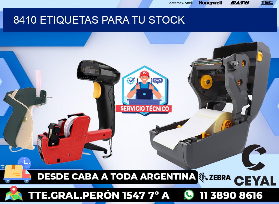 8410 etiquetas para tu stock