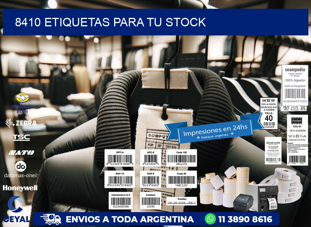 8410 etiquetas para tu stock