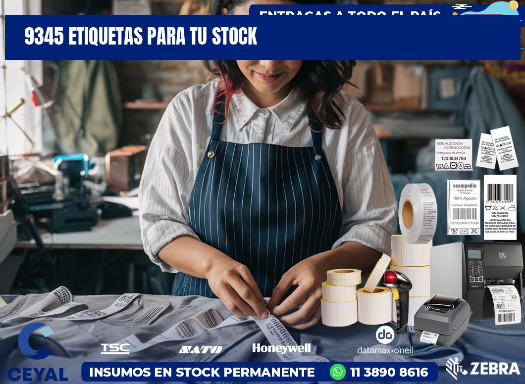 9345 etiquetas para tu stock