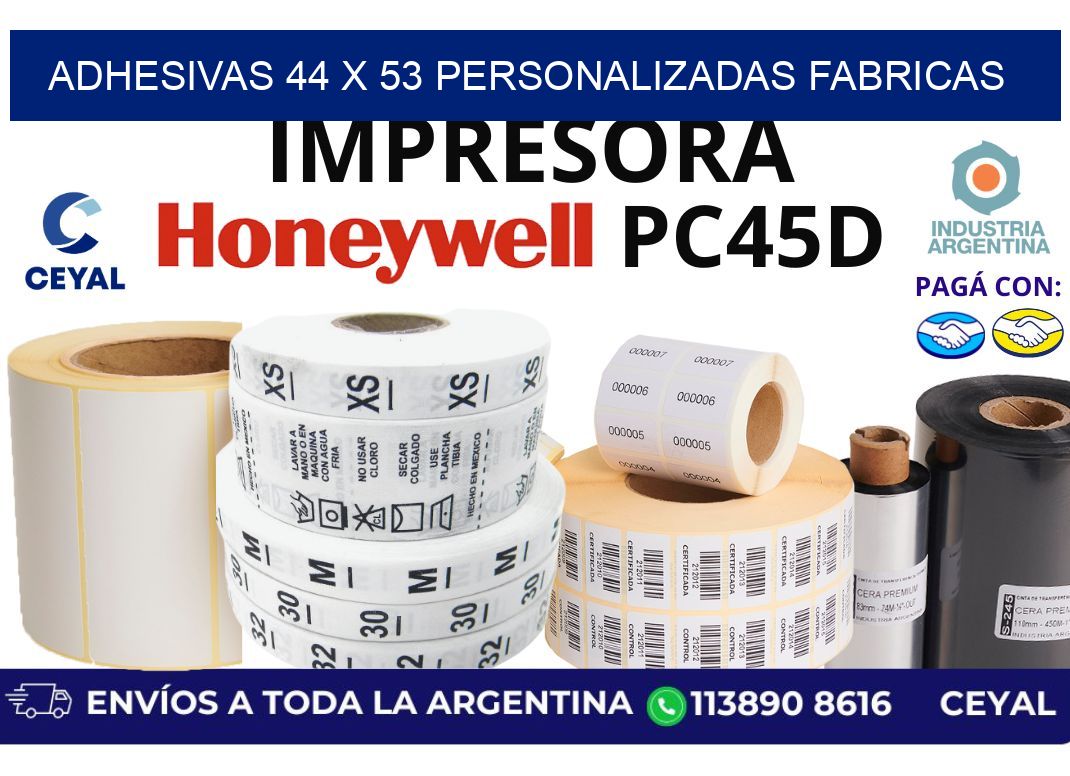 adhesivas 44 x 53 personalizadas fabricas