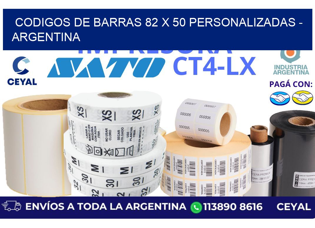 codigos de barras 82 x 50 personalizadas – Argentina