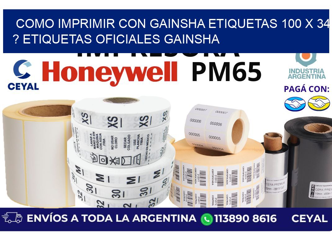 como imprimir con gainsha etiquetas 100 x 34 ? etiquetas oficiales gainsha