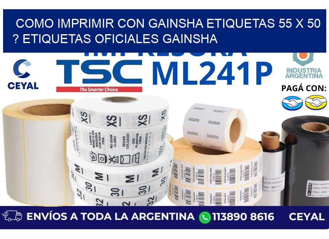 como imprimir con gainsha etiquetas 55 x 50 ? etiquetas oficiales gainsha