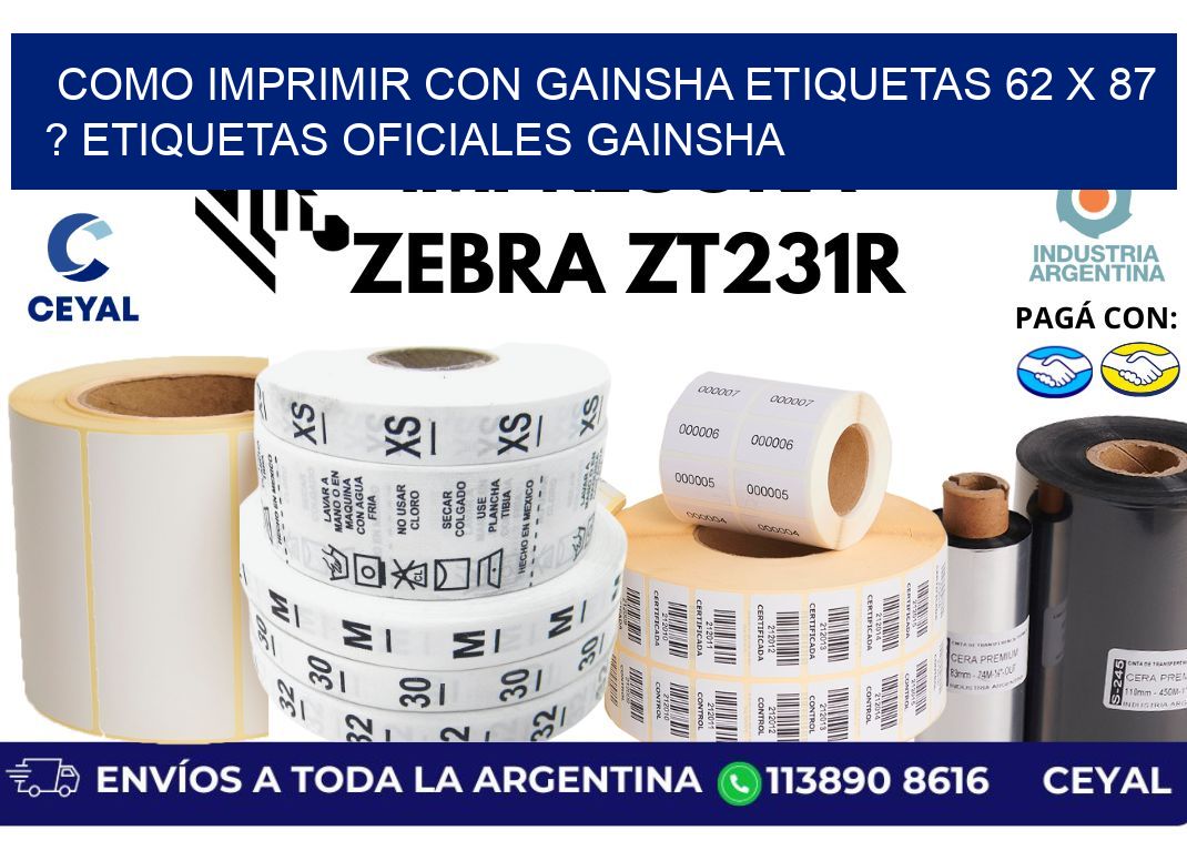 como imprimir con gainsha etiquetas 62 x 87 ? etiquetas oficiales gainsha