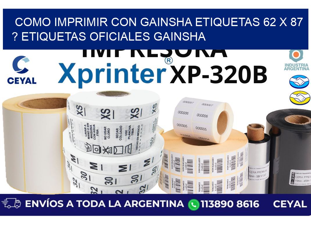 como imprimir con gainsha etiquetas 62 x 87 ? etiquetas oficiales gainsha