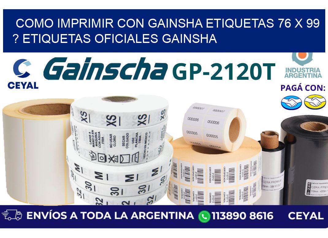 como imprimir con gainsha etiquetas 76 x 99 ? etiquetas oficiales gainsha