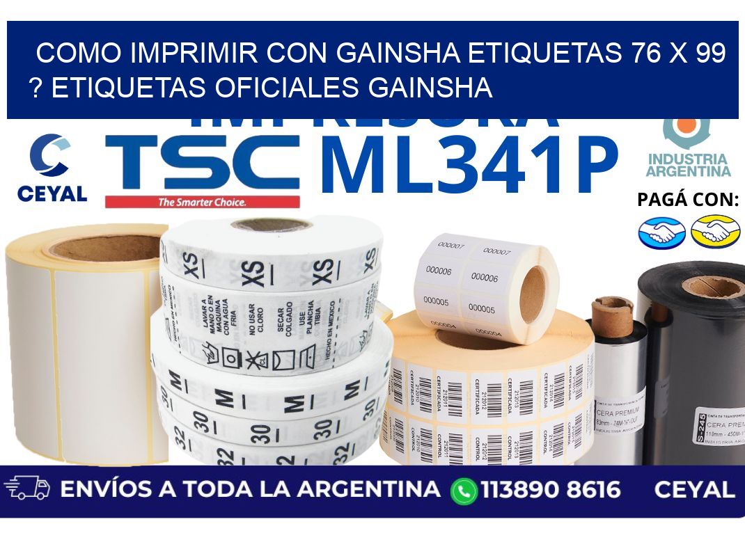 como imprimir con gainsha etiquetas 76 x 99 ? etiquetas oficiales gainsha