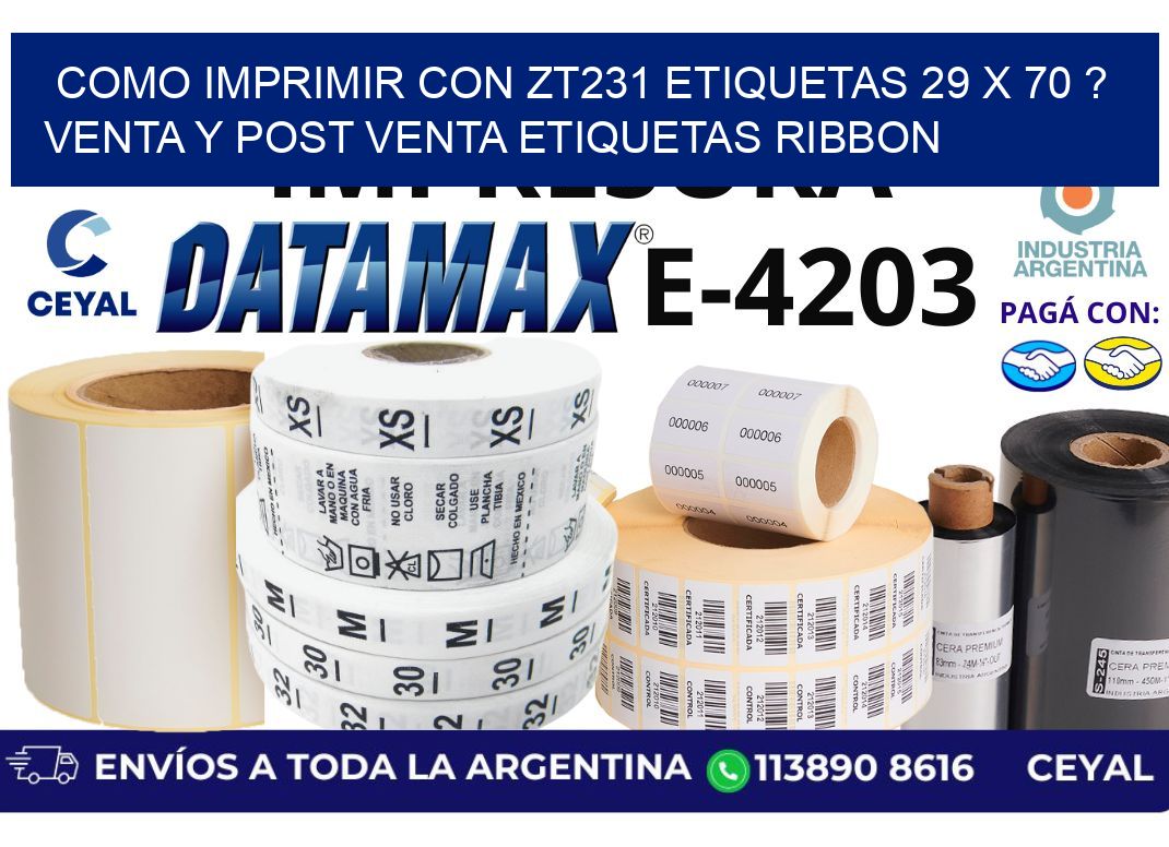 como imprimir con zt231 etiquetas 29 x 70 ? Venta y post venta etiquetas ribbon